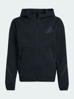 adidas Black Z.N.E. Full-Zip Hooded Track Jacket