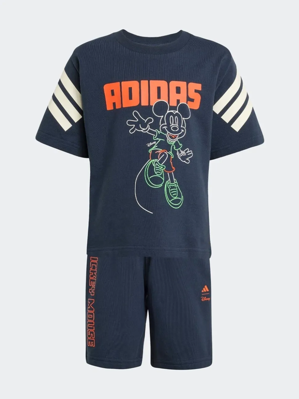 adidas Blue Disney Mickey Mouse T-Shirt and Shorts Set Little Kids