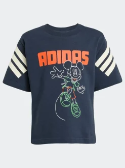 adidas Blue Disney Mickey Mouse T-Shirt and Shorts Set Little Kids