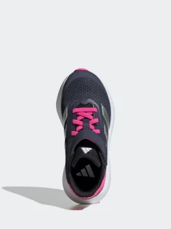adidas Blue Duramo SL Hook and Loop Running Kids Trainers