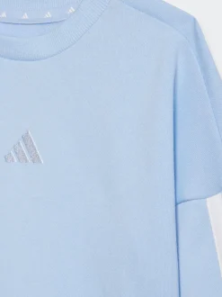 adidas Blue Essentials Infant Kids Joggers Set