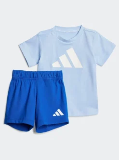 adidas Blue Essentials Infant Kids T-Shirt Set