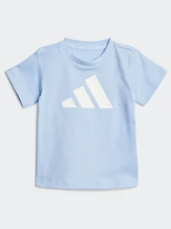 adidas Blue Essentials Infant Kids T-Shirt Set