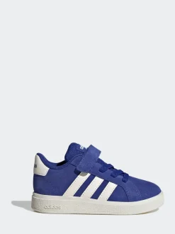 adidas Blue Grand Court 2.0 Elastic Lace Infant Trainers