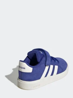 adidas Blue Grand Court 2.0 Elastic Lace Infant Trainers
