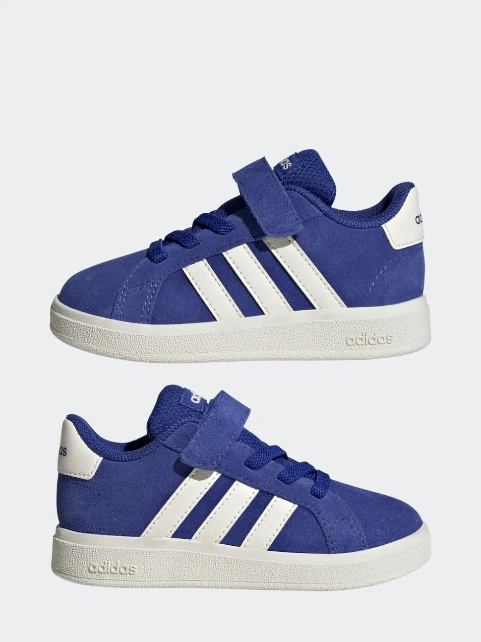 adidas Blue Grand Court 2.0 Elastic Lace Infant Trainers