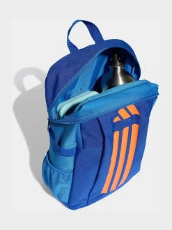 adidas Blue/Orange Kids 3 Stripe Backpack