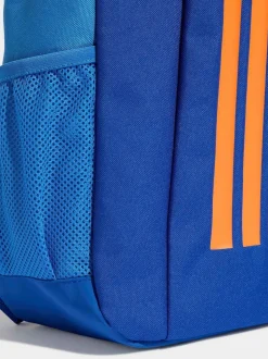 adidas Blue/Orange Kids 3 Stripe Backpack