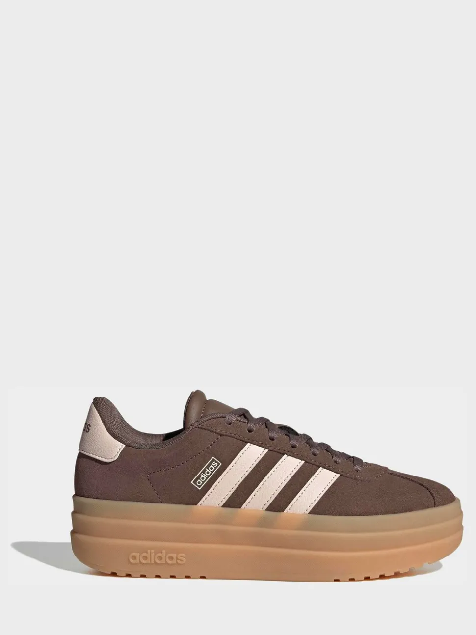 adidas Brown VL Court Bold Lace Junior Trainers