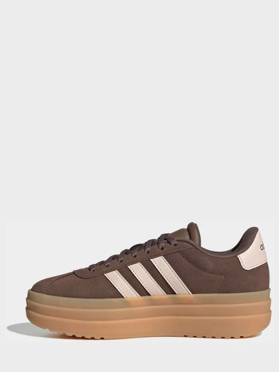 adidas Brown VL Court Bold Lace Junior Trainers