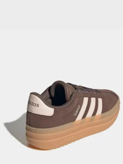 adidas Brown VL Court Bold Lace Junior Trainers