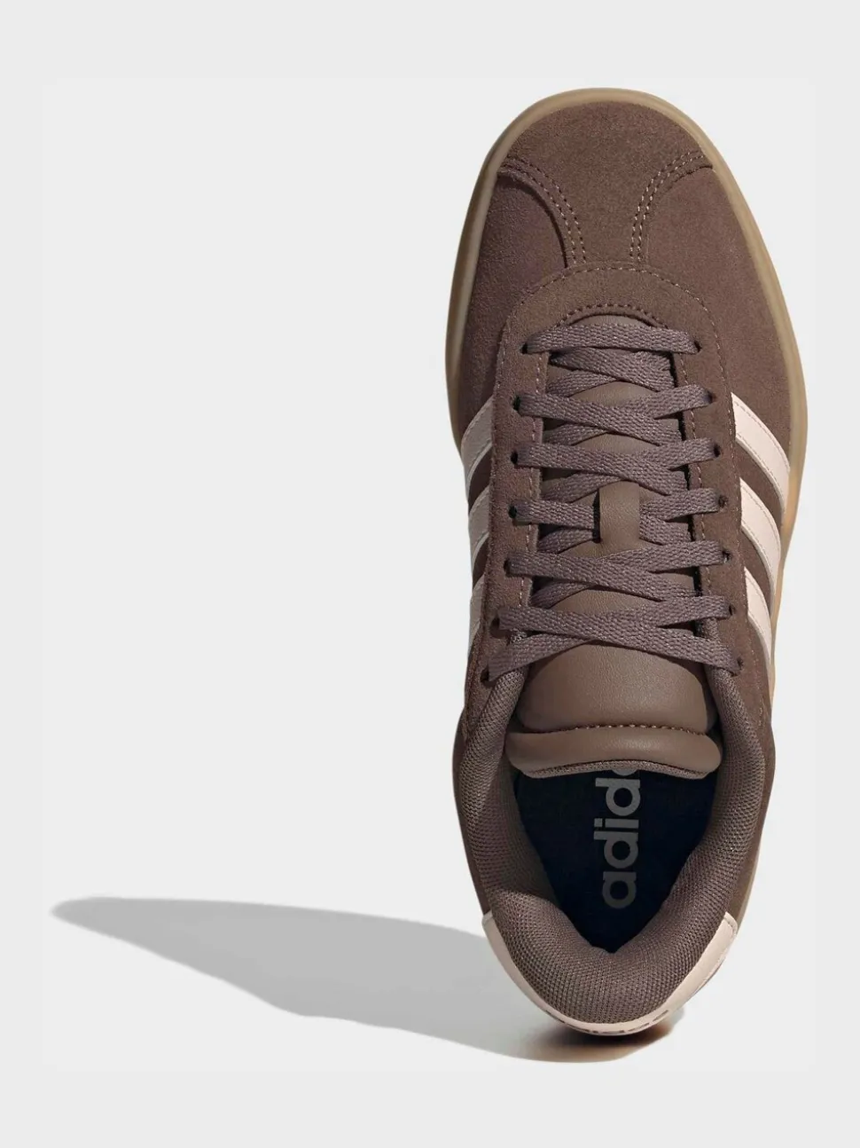 adidas Brown VL Court Bold Lace Junior Trainers