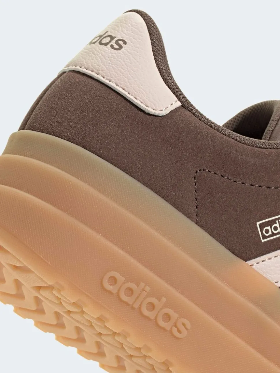 adidas Brown VL Court Bold Lace Junior Trainers