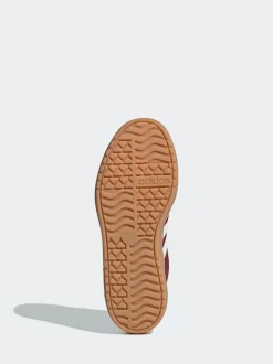adidas Burgundy Red VL Court Bold Lace Junior Trainers