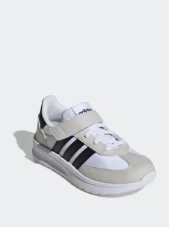 adidas Cream White Run 70s 2.0 Hook and Loop Kids Trainers