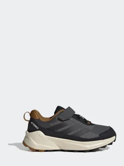 adidas Dark Grey Terrex Trailmaker 2 Hook and Loop Hiking Kids Trainers