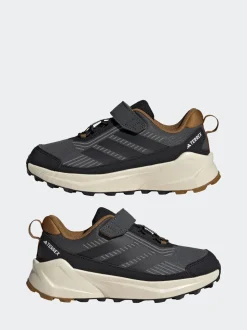 adidas Dark Grey Terrex Trailmaker 2 Hook and Loop Hiking Kids Trainers