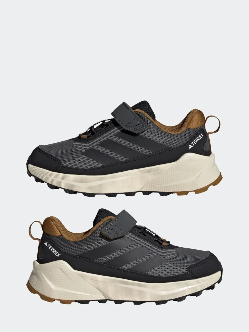 adidas Dark Grey Terrex Trailmaker 2 Hook and Loop Hiking Kids Trainers