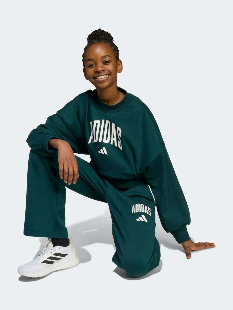 adidas Green Essentials Collegiate Kids Sweatshirt