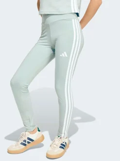 adidas Green Essentials 3-Stripes Kids Leggings