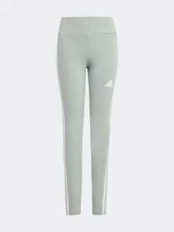 adidas Green Essentials 3-Stripes Kids Leggings