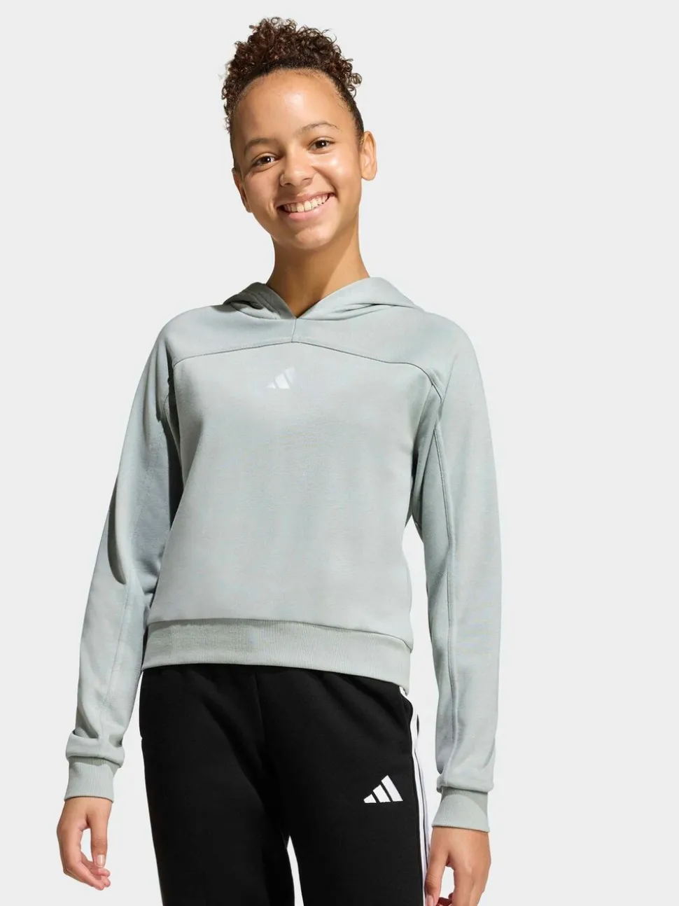 adidas Green Glam Cropped Hoodie