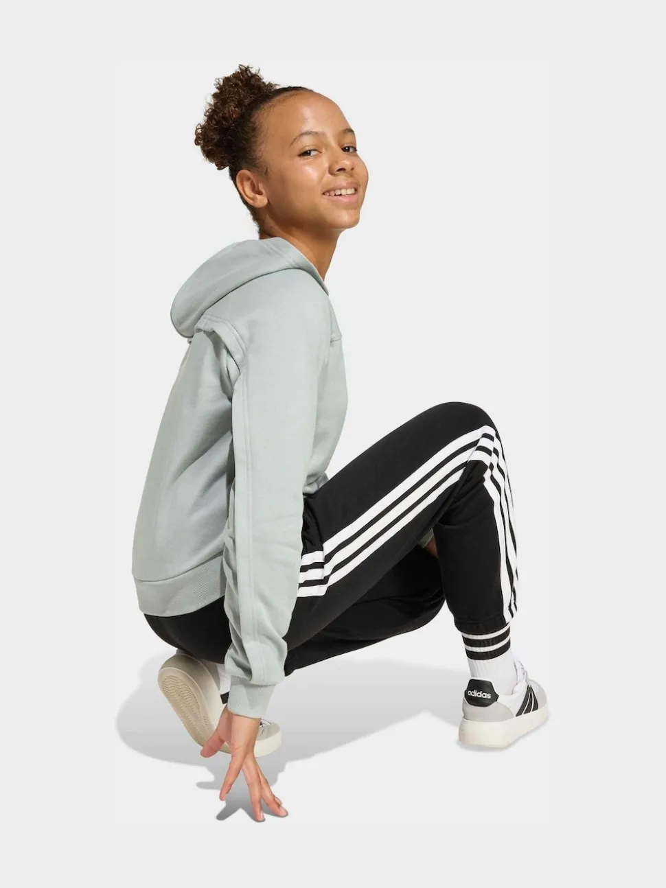 adidas Green Glam Cropped Hoodie
