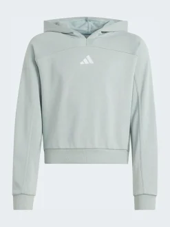 adidas Green Glam Cropped Hoodie
