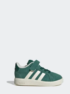 adidas Green Grand Court 2.0 Elastic Lace Infant Trainers