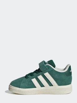 adidas Green Grand Court 2.0 Elastic Lace Infant Trainers
