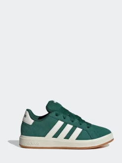 adidas Green Grand Court 00s Suede Lace Kids Trainers