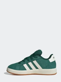 adidas Green Grand Court 00s Suede Lace Kids Trainers