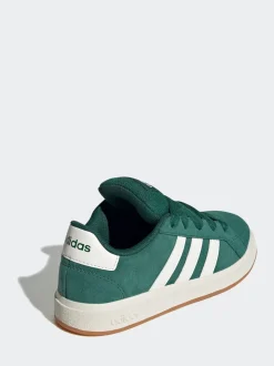 adidas Green Grand Court 00s Suede Lace Kids Trainers