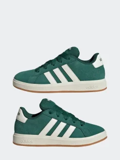 adidas Green Grand Court 00s Suede Lace Kids Trainers