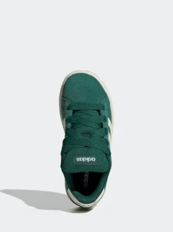 adidas Green Grand Court 00s Suede Lace Kids Trainers