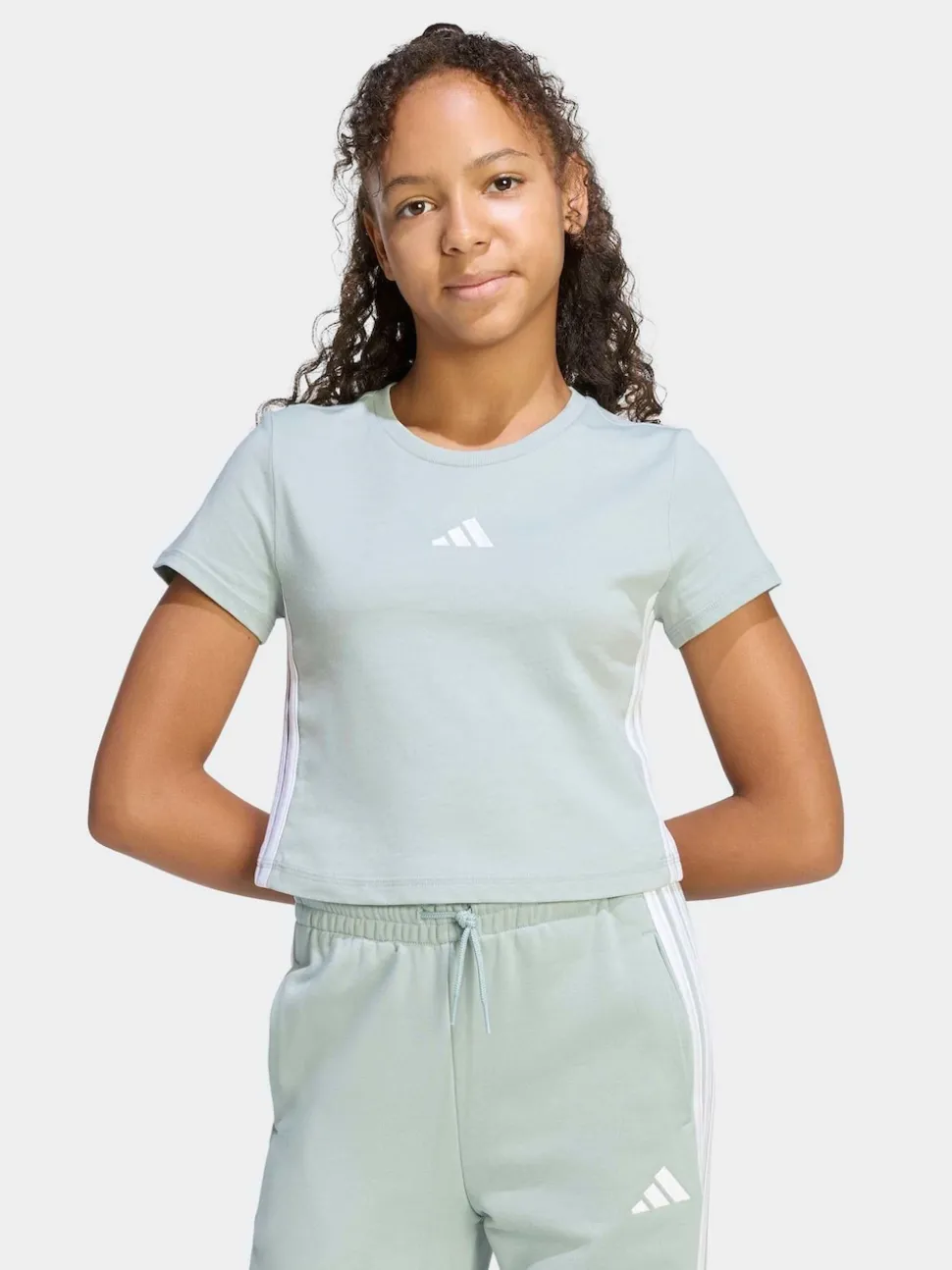 adidas Green 3-Stripes Essentials Baby T-Shirt