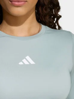 adidas Green Techfit Long Sleeved T-Shirt
