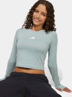 adidas Green Techfit Long Sleeved T-Shirt