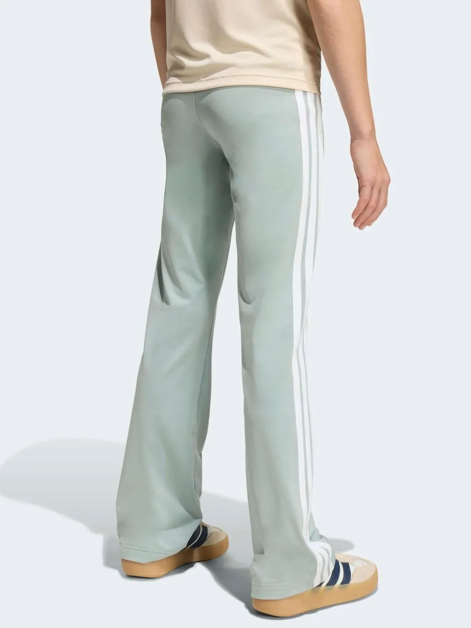 adidas Green Train Essentials 3-Stripes Flared Leggings
