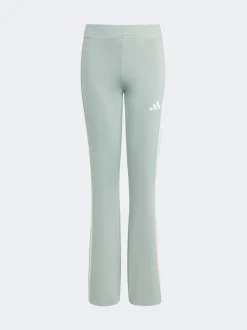 adidas Green Train Essentials 3-Stripes Flared Leggings