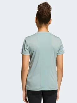 adidas Green Training Essentials 3-Stripes Kids T-Shirt