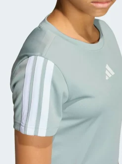 adidas Green Training Essentials 3-Stripes Kids T-Shirt