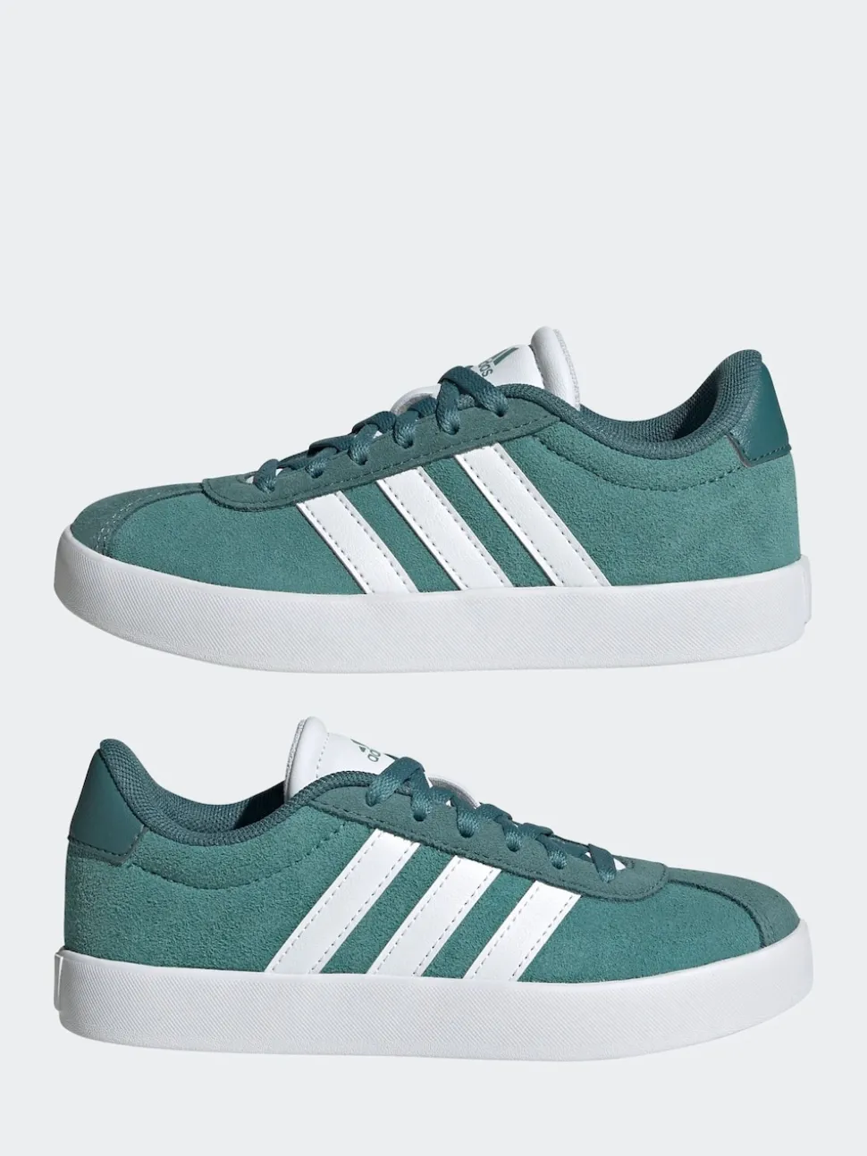 adidas Green VL Court 3.0 Lace Kids Trainers