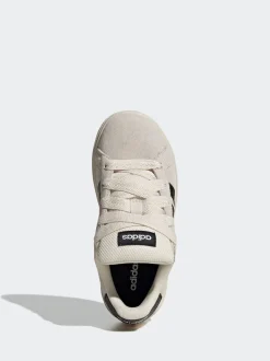 adidas Grey/Black Grand Court 00s Suede Lace Kids Trainers