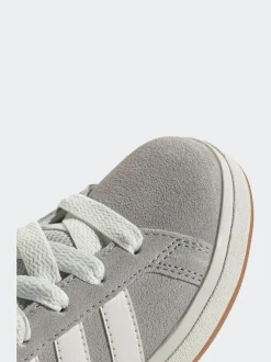adidas Grey Grand Court 00s Suede Lace Kids Trainers