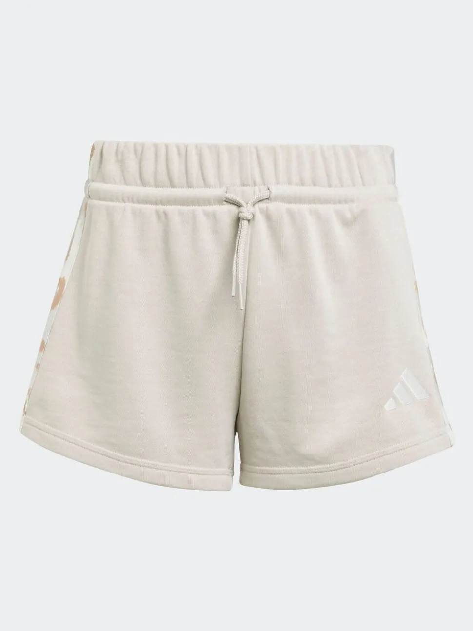 adidas Grey 3-Stripes Animal French Terry Shorts Kids