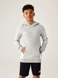 adidas Grey Tiro 24 Kids Sweat Hoodie