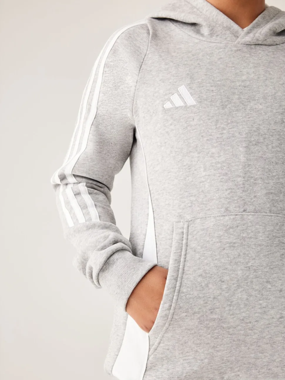 adidas Grey Tiro 24 Kids Sweat Hoodie