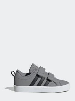 adidas Grey VS Pace 2.0 Hook and Loop Kids Trainers