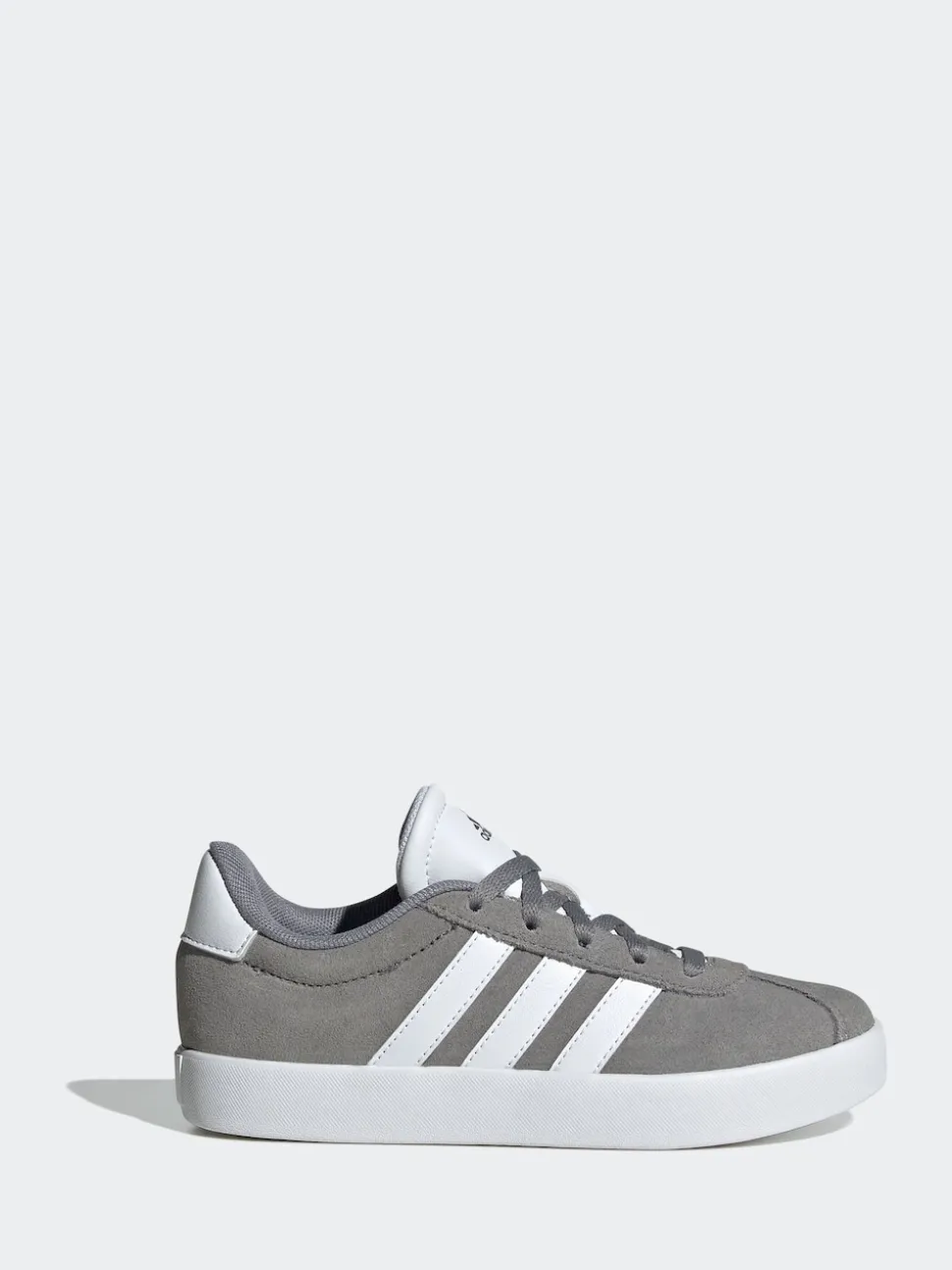 adidas Grey/White VL Court 3.0 Lace Kids Trainers